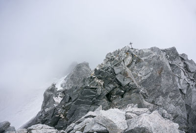 Scenic view of rock formation against sky