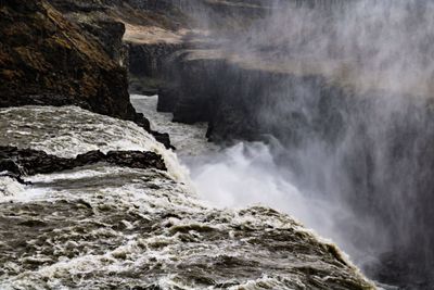 Scenic view of waterfall