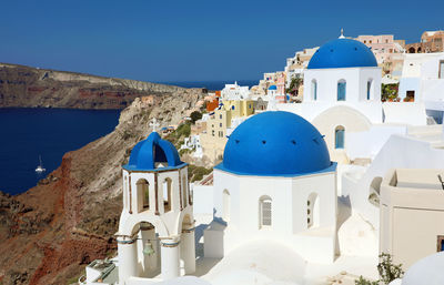 View of cathedral against clear blue sky