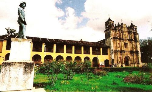 Low angle view of historic building