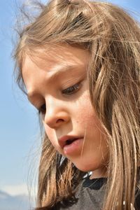 Close-up portrait of a girl