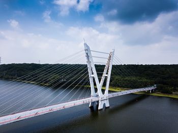 Bridge over water against sky