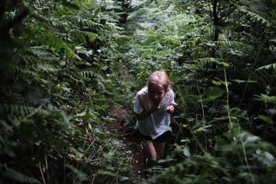 Woman in a forest