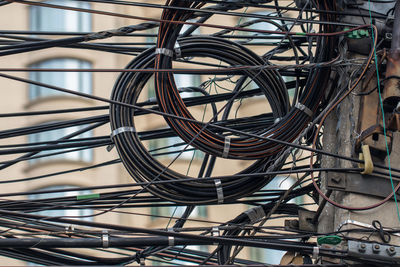 Close-up of ferris wheel