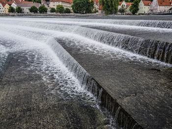 View of dam on river