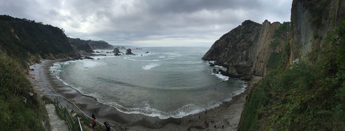 Panoramic view of beach against sky