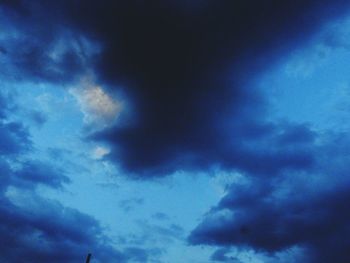 Low angle view of cloudy sky