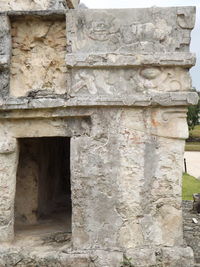 Close-up of weathered wall of old building