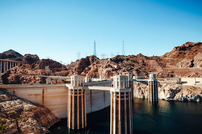 Scenic view of river against clear sky