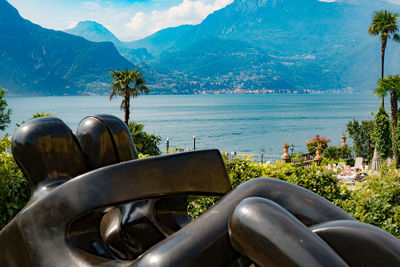 View of lake como against sky from bellagio