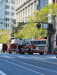 Cars on city street