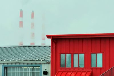 Low angle view of building against clear sky