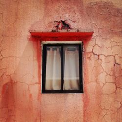 Close-up of closed window