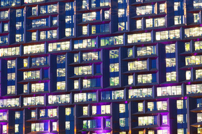 Full frame shot of illuminated building