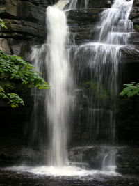 Scenic view of waterfall