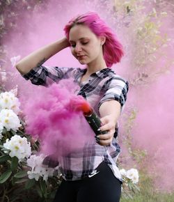 Smoke bomb shoot