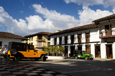 Street of the heritage town of salamina located at the caldas department in colombia. 