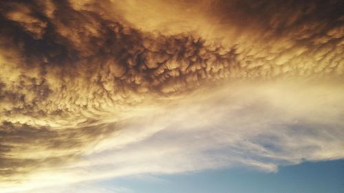 Low angle view of clouds in sky