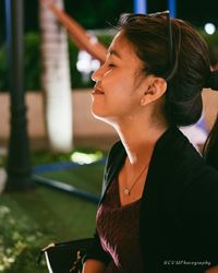 Close-up of young woman