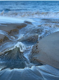 Scenic view of sea waves