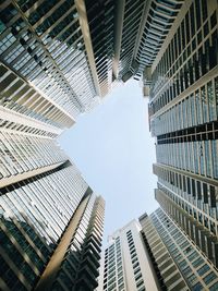Low angle view of buildings against sky