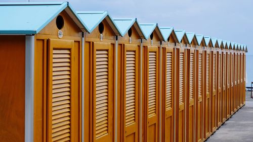 Beach houses in a row