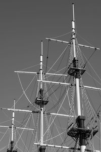 Low angle view of ferris wheel against clear sky