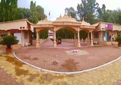 Group of people in front of temple