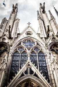 Low angle view of temple building against sky