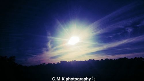 Scenic view of silhouette landscape against sky during sunset