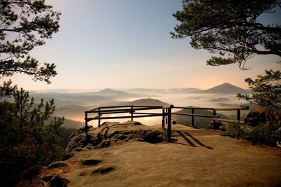 View point on rock against sky within fullmoon night