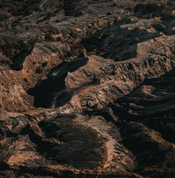 High angle view of rock formations