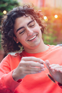 Portrait of smiling young woman