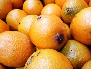 Full frame shot of oranges in market