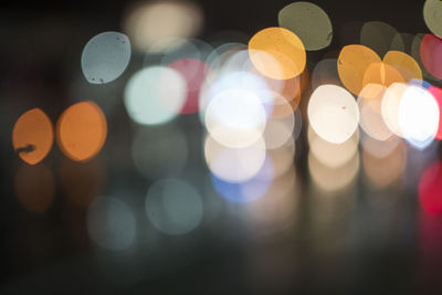 Defocused image of illuminated lights