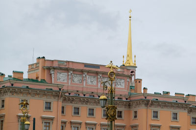 Low angle view of buildings against sky