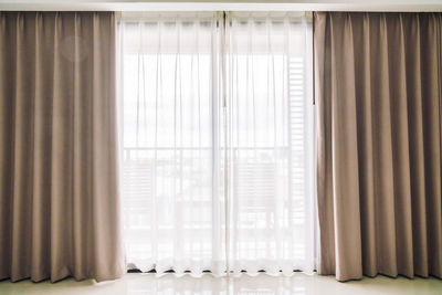 Curtains at window