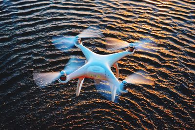 Aerial view of water