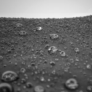 Close-up of raindrops on glass