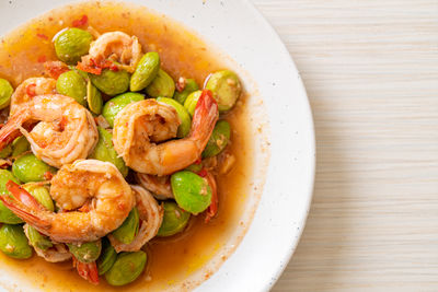 Close-up of food in bowl on table