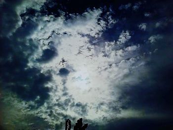 Low angle view of cloudy sky