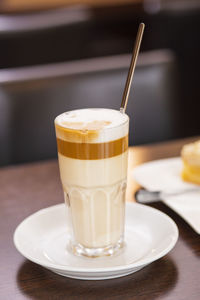 Close-up of coffee on table