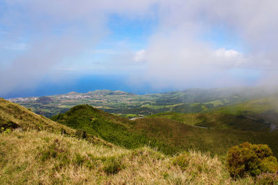 Scenic view of landscape against sky