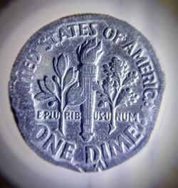 Close-up of coin