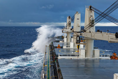 Boats in sea