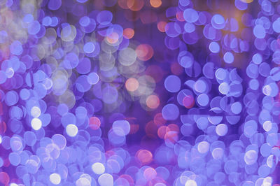 Defocused image of illuminated lights