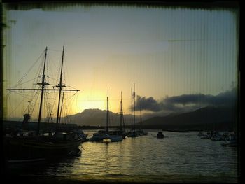 Boats in harbor