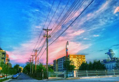 Road against cloudy sky