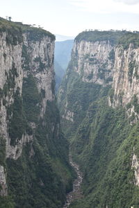 Scenic view of rocky mountains