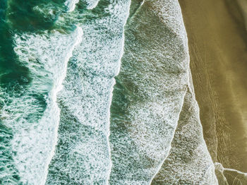 Close-up of water flowing through rocks